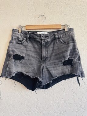 Hollister | black ripped jean shorts | 13